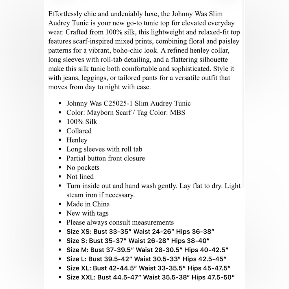 NWT Johnny Was Patchwork Button-Down Tunic/Blouse… - image 4